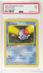 V1831: 1999: Tentacool: 56/62: 1ST Edition: Fossil: PSA: 7: NM: 102261342